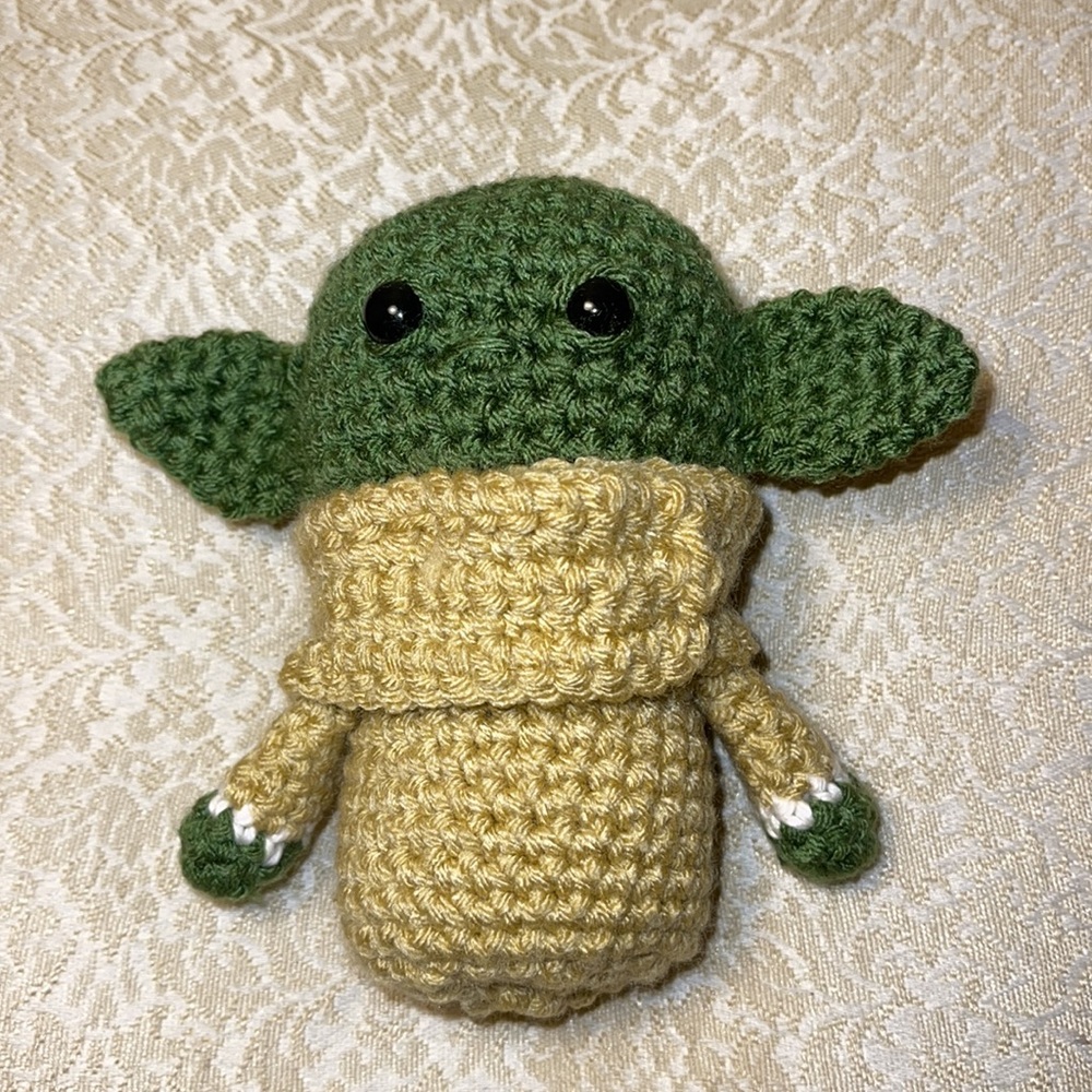 New Handmade Crocheted Baby Yoda - Picture 2 of 3